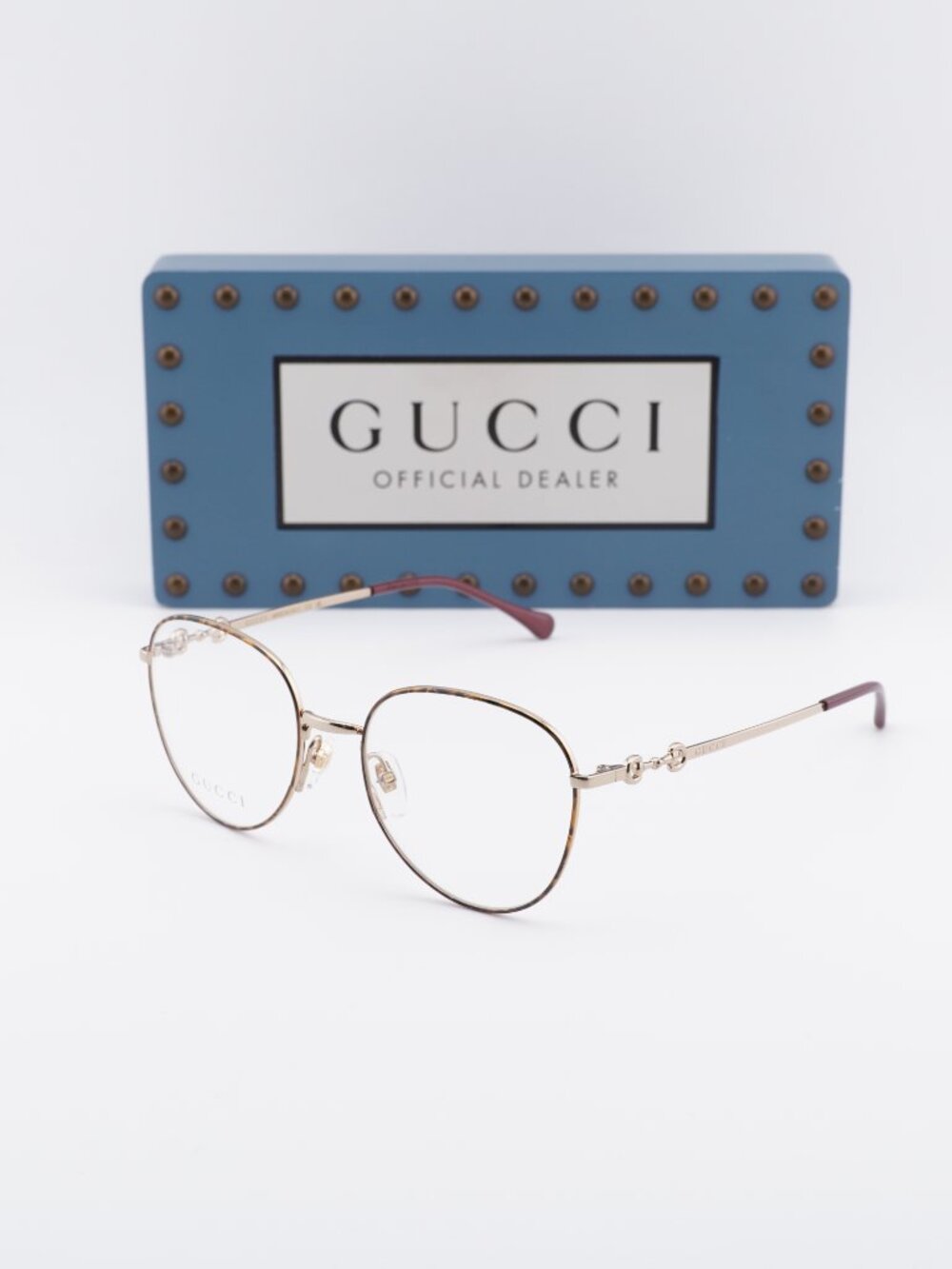 Gucci GG0880O 002 Square Eyeglasses - Havana/Gold 51mm